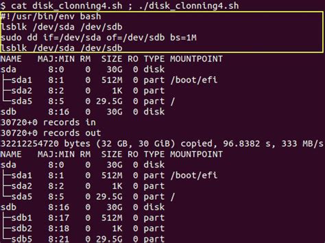 dd for disk cloning